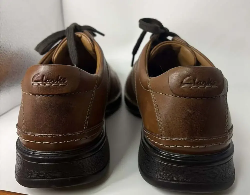 Clarks Shoes Men's 10.5 Touareg Vibe Oxford Brown Leather